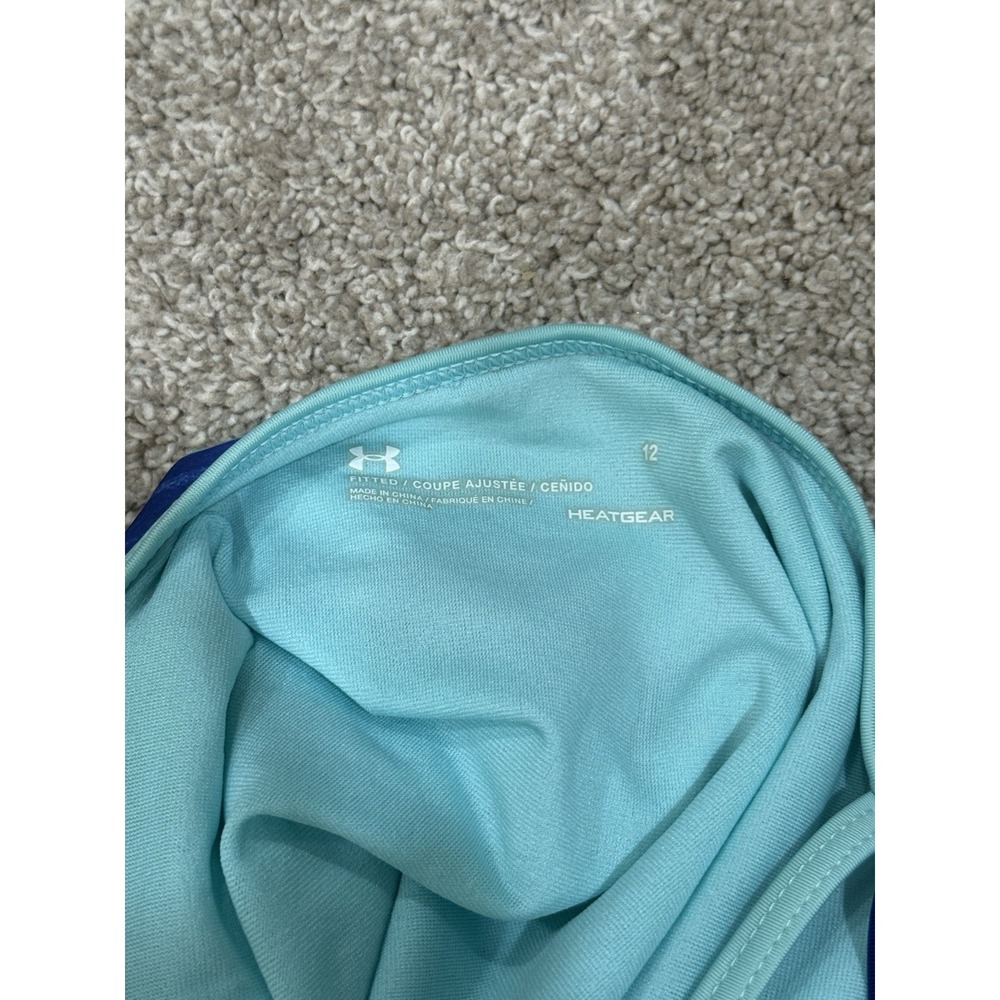 Under Armour Girl's Big One-Piece Swimsuit Cerulean Size 12 11573 - Picture 5 of 5